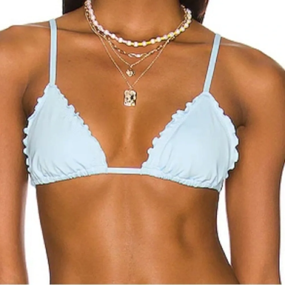 L*Space NWT Sky Blue Maggie Bikini Top + Camacho Bottom Classic Swimsuit‎ XL
